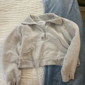 Lululemon scuba funnel neck half zip - gray - size M/L